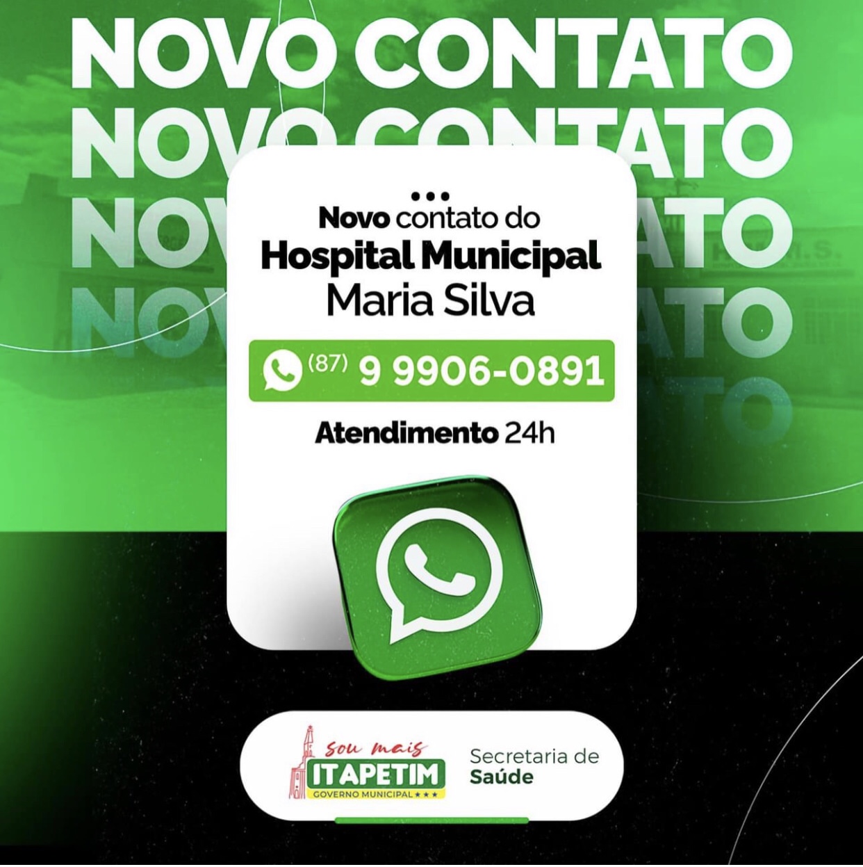 Prefeitura de Itapetim inova com canal de atendimento de Saúde 24 Horas