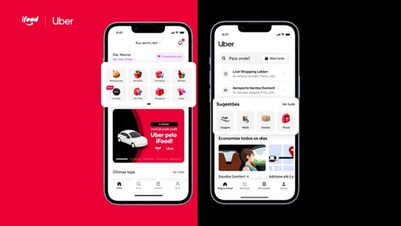 iFood e Uber iniciam parceria que conecta apps e programas de fidelidade