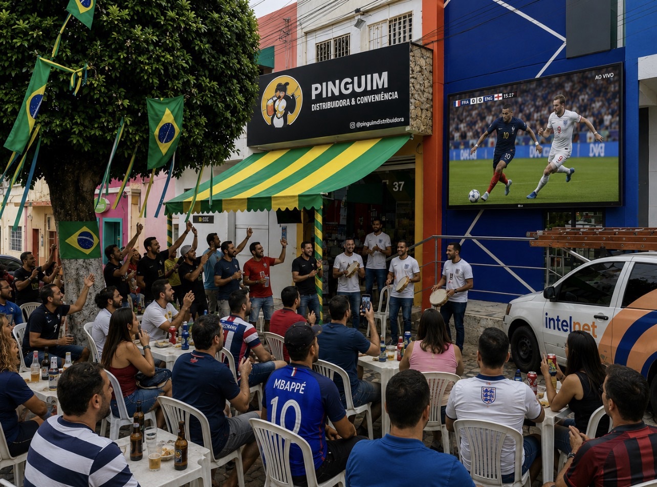 Pinguim Distribuidora transmite disputa do terceiro lugar da Copa entre França e Inglaterra neste sábado(18)