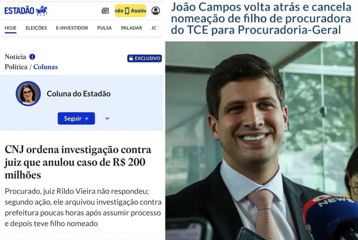 CNJ manda investigar juiz que anulou caso de R$ 200 milhões envolvendo Prefeitura do Recife na gestão João Campos